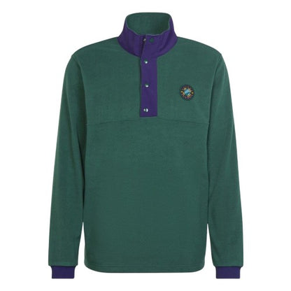 Front - Adidas Mens Collared Relaxed Fit Sweatshirt