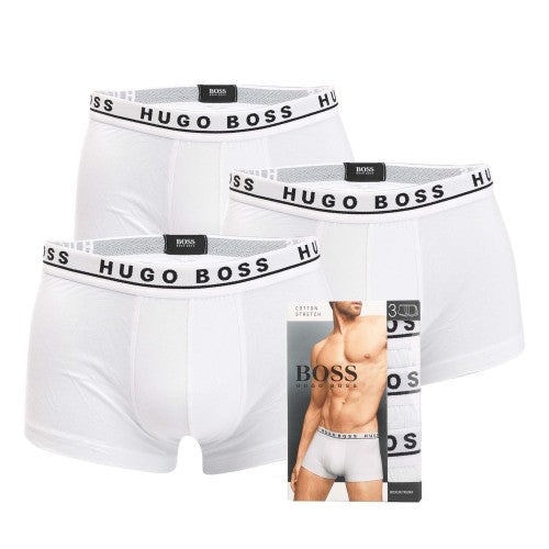 Front - Hugo Boss Mens Logo Boxer Shorts (Pack of 3)