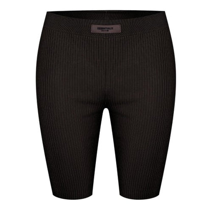 Front - Fear Of God Essentials Womens/Ladies Ribbed Cycling Shorts