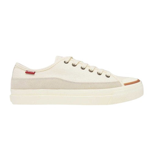 Front - Levis Mens Square Canvas Flatform Trainers