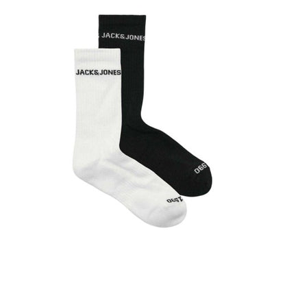 Front - Jack And Jones Mens Basic Logo Crew Socks (Pack of 2)