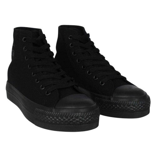 Front - SoulCal Womens/Ladies Canvas High-top Platform High Top Trainers