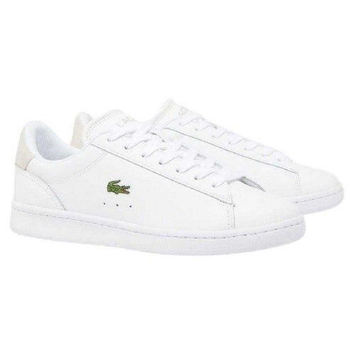 Front - Lacoste Womens/Ladies Carnaby Leather Flat Trainers