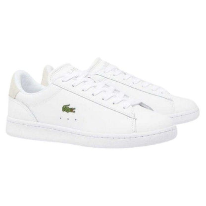 Front - Lacoste Womens/Ladies Carnaby Leather Flat Trainers