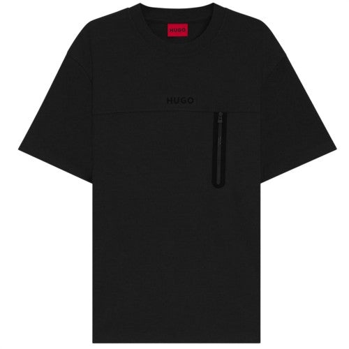 Front - Hugo Boss Mens Dubi Tech Relaxed Fit T-Shirt