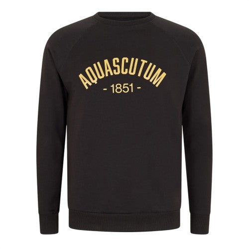 Front - Aquascutum Mens Crest Raglan Sweatshirt