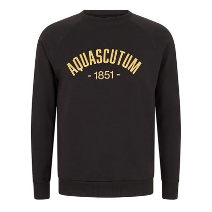 Front - Aquascutum Mens Crest Raglan Sweatshirt