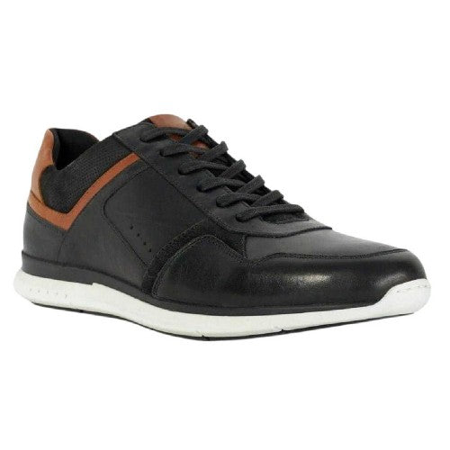 Front - Dune London Mens Torben Leather Trainers