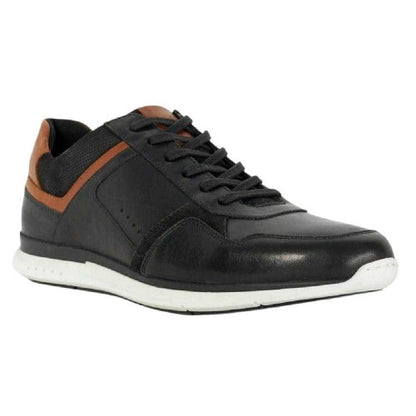 Front - Dune London Mens Torben Leather Trainers