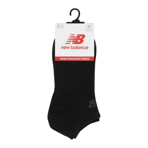 Front - New Balance Unisex Adult Logo No-Show Socks (Pack of 3)