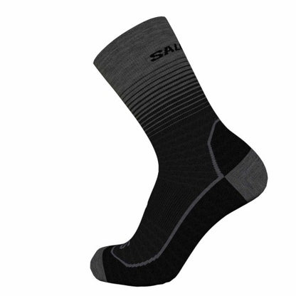 Front - Salomon Mens Horizontal Stripe Walking Socks (Pack of 2)