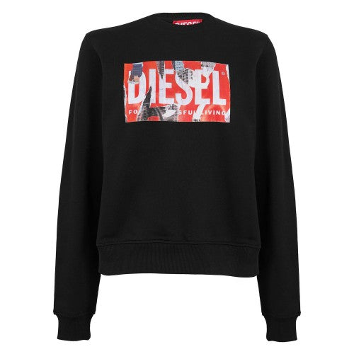 Front - Diesel Womens/Ladies Block Logo Sweatshirt