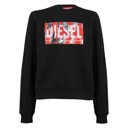 Front - Diesel Womens/Ladies Block Logo Sweatshirt