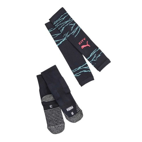 Front - Puma Unisex Adult Manchester City FC Crew Socks