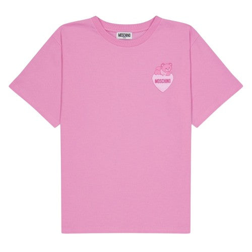 Front - Moschino Childrens/Kids Heart Regular T-Shirt