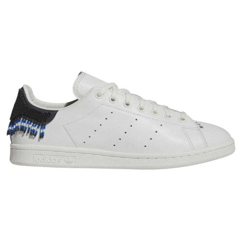 Front - Adidas Mens Stan Smith Beaded Leather Embellished Flat Trainers