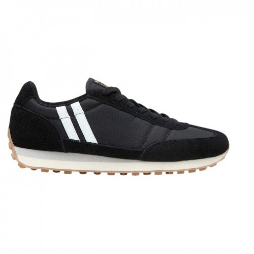 Front - Patrick Mens Monza Double Stripe Suede Trainers