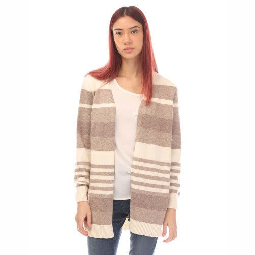Front - Only Womens/Ladies Lesly Striped Open Cardigan