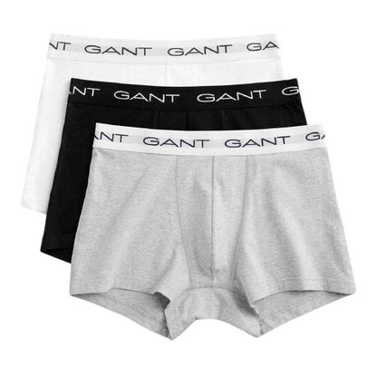 Front - Gant Mens Cotton Blend Slim Boxer Shorts (Pack of 3)