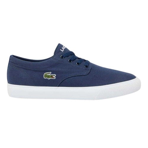 Front - Lacoste Mens Canvas Grip Flat Trainers