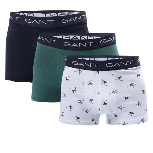 Front - Gant Mens Logo Boxer Shorts (Pack of 3)