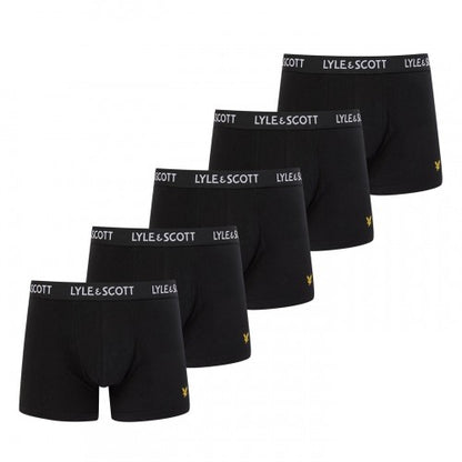 Front - Lyle & Scott Mens Miller Regular Boxer Briefs (Pack of 5)