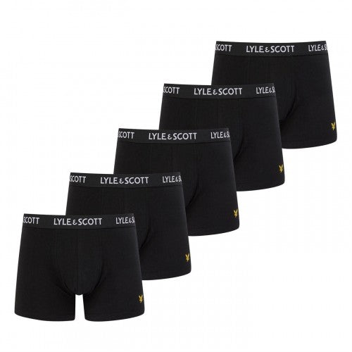 Front - Lyle & Scott Mens Miller Regular Boxer Briefs (Pack of 5)