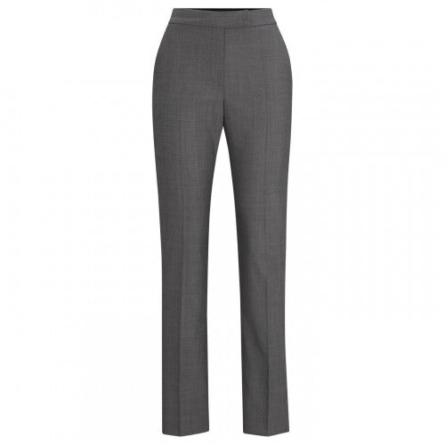 Front - Boss Womens/Ladies Straight Leg Slim Trousers