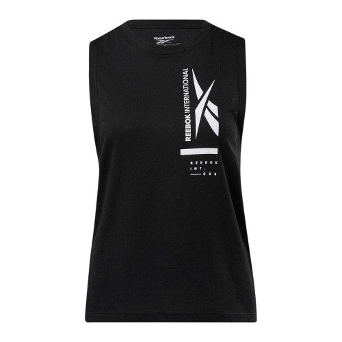 Front - Reebok Womens/Ladies Logo Crew Neck Regular Tank Top