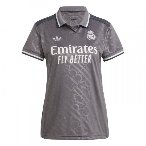 Front - Adidas Womens/Ladies 3 Real Madrid CF Collared Jersey