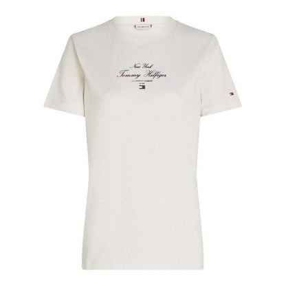 Front - Tommy Hilfiger Womens/Ladies Script Cotton Regular T-Shirt