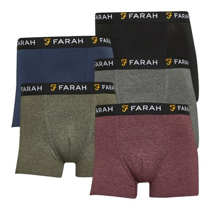 Front - Farah Mens Bossert Boxer Shorts (Pack of 5)