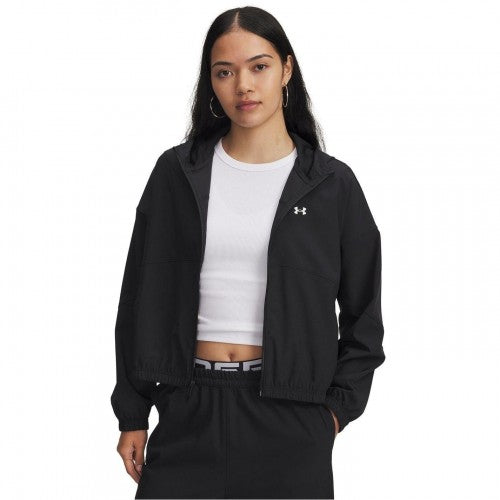 Front - Under Armour Womens/Ladies Rival Woven Track Jacket