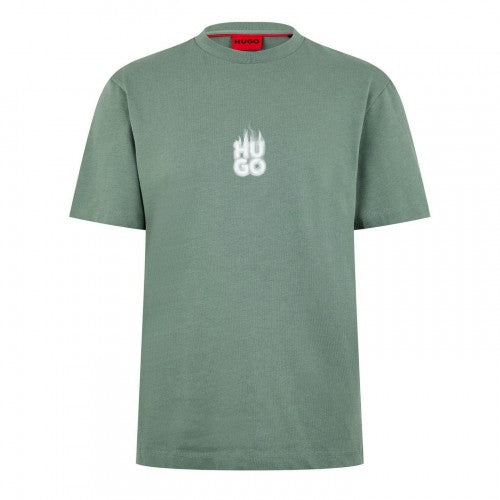 Front - Hugo Mens Flame Logo T-Shirt