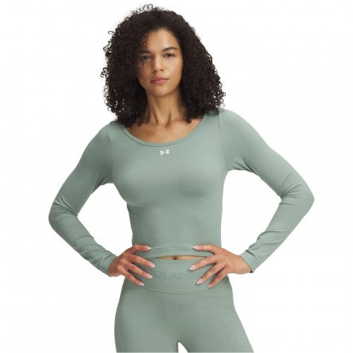 Front - Under Armour Womens/Ladies Vanish Slim Long-Sleeved Crop Top