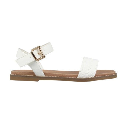 Front - Miso Womens/Ladies Woven Flatform Slides