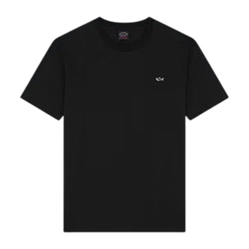 Front - Paul & Shark Mens Badge Cotton Crew Neck Regular T-Shirt