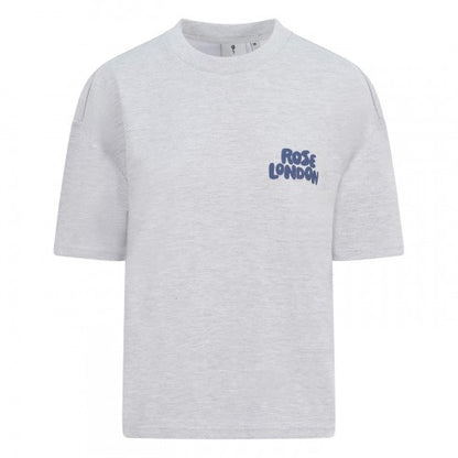 Front - Rose London Unisex Adult Back Print Relaxed Fit T-Shirt