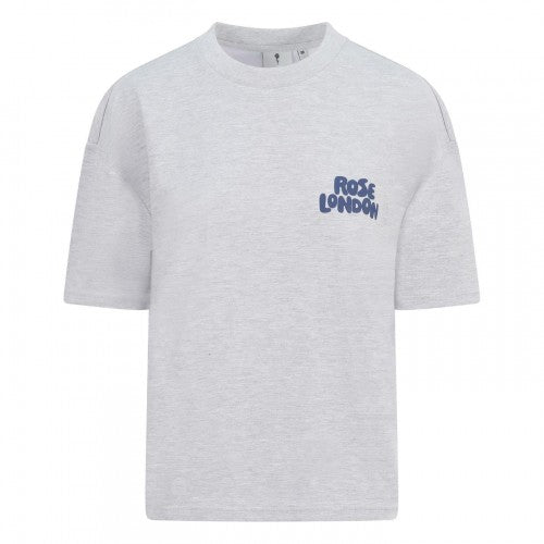 Front - Rose London Unisex Adult Back Print Relaxed Fit T-Shirt