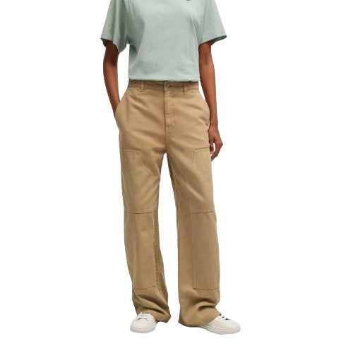 Front - Hugo Womens/Ladies Hacarpe Straight Leg Cargo Trousers