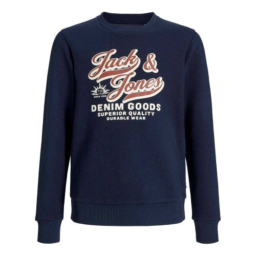 Front - Jack And Jones Childrens/Kids Logo Crew Neck Sweatshirt