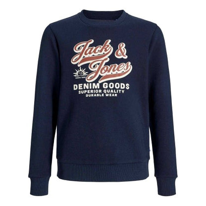 Front - Jack And Jones Childrens/Kids Logo Crew Neck Sweatshirt