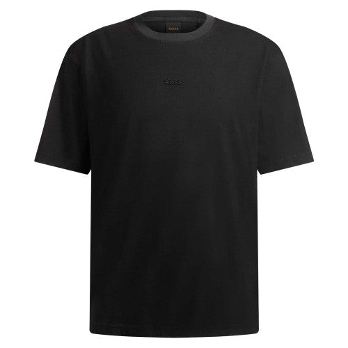 Front - Boss Mens Cotton Crew Neck Oversized T-Shirt