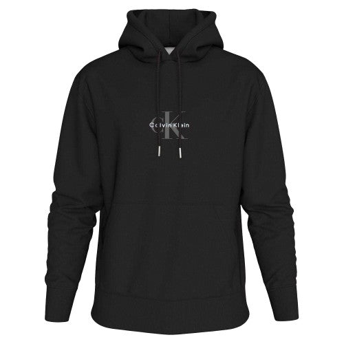 Front - Calvin Klein Mens Monogram Long-Sleeved Hoodie
