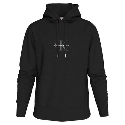 Front - Calvin Klein Mens Monogram Long-Sleeved Hoodie