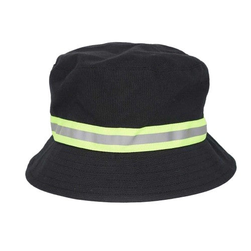 Front - Brave Soul Mens Reflective Cotton Bucket Hat