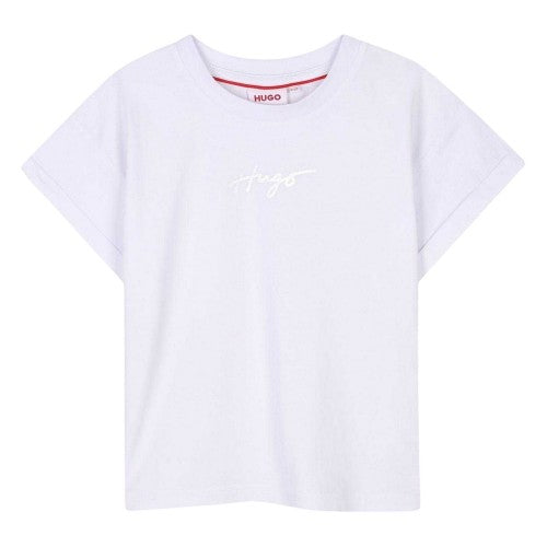 Front - Hugo Childrens/Kids Logo Regular T-Shirt