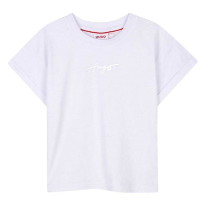 Front - Hugo Childrens/Kids Logo Regular T-Shirt