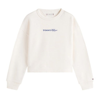 Front - Tommy Hilfiger Childrens/Kids Logo Crew Neck Sweatshirt