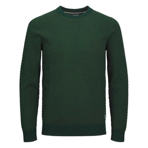 Front - Jack And Jones Mens Textured Knit Regular Sweatshirt